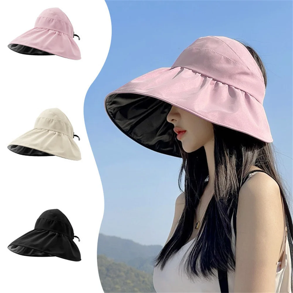 

New Sunscreen Casual Versatile Shell-like Bonnet Summer Outdoor Sun Hat with Wide Brim Female Headband Air Top Hat