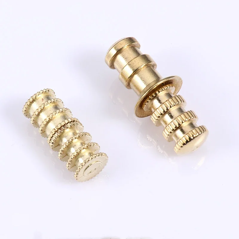 Furniture Alignment Connectors 10Pairs Wooden Dowels Copper Sets Zinc Alloy Positioning Rod Aligner for Furniture