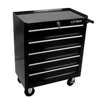5-Drawer Rolling Tool Cart Organizer Steel Rolling Tool Trolley with Lockable Drawers Portable Tool Storage Chest on Wheels 1
