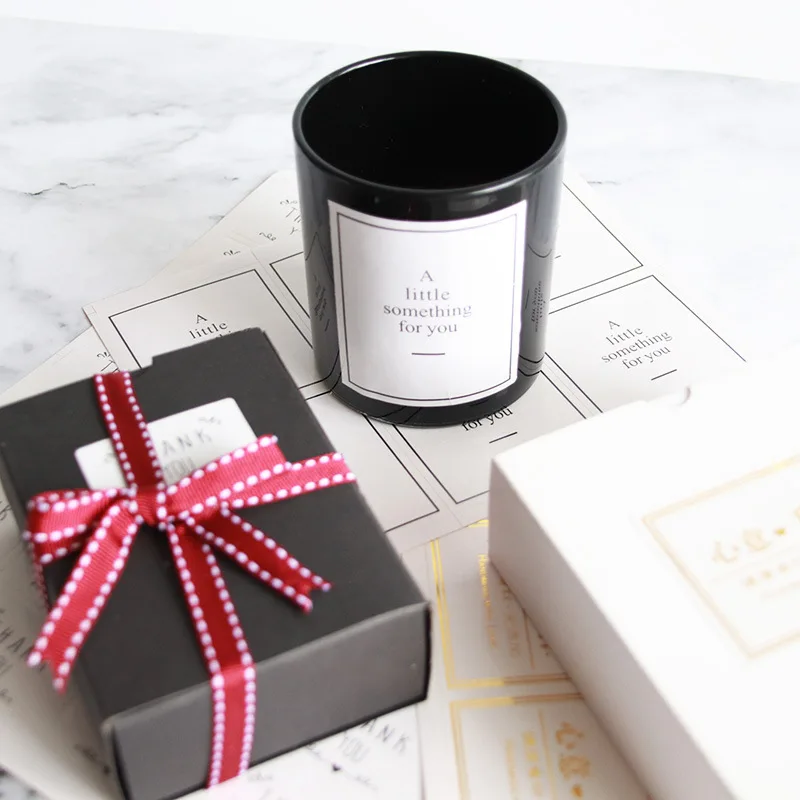 

Stamping Aromatherapy Candle Gift Box Label Sticking Diy Wax Cup Letter Sticker Handmade Aromatherapy Label Candle Accessories m