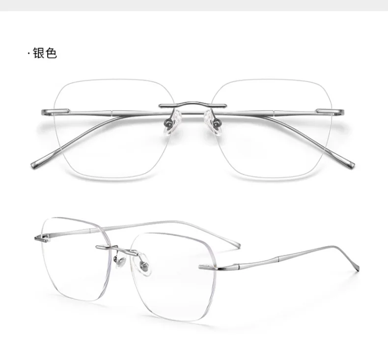 Ultra Licht Reinem Titan Rahmen Optische Lesebrille Für Männer Frauen Anti Blaues Licht Gläser Rezept Presbyopie Brille – Detail 13