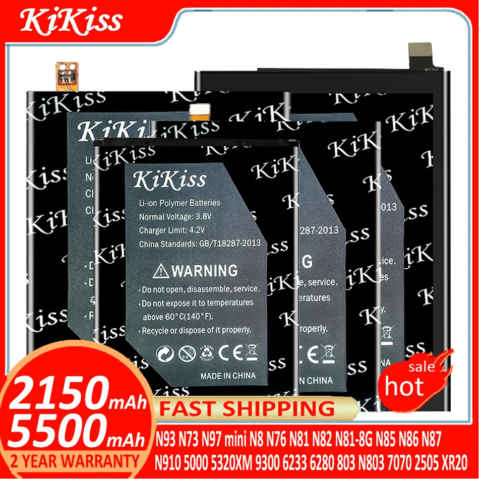Batteria Per Nokia N93 N73 N97 Mini N8 N76 N81 N82 N81-8G N85 N86 N87 N910 5000 5320Xm 9300 6233 6280 803 N803 7070 2505 Xr20