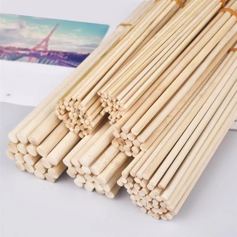 20 Stück/50 Stück Kleine Massive Bambusstäbe Durchmesser 3mm/4mm/5mm/6mm/8mm/10mm/Länge 30cm DIY Handgefertigte Baumodell-Materialien Holz – Detail 1