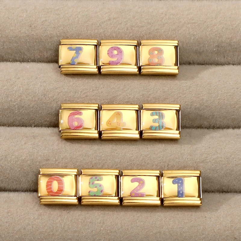 Number Series 0-9 Stainless Steel Bracelet for Women and Men