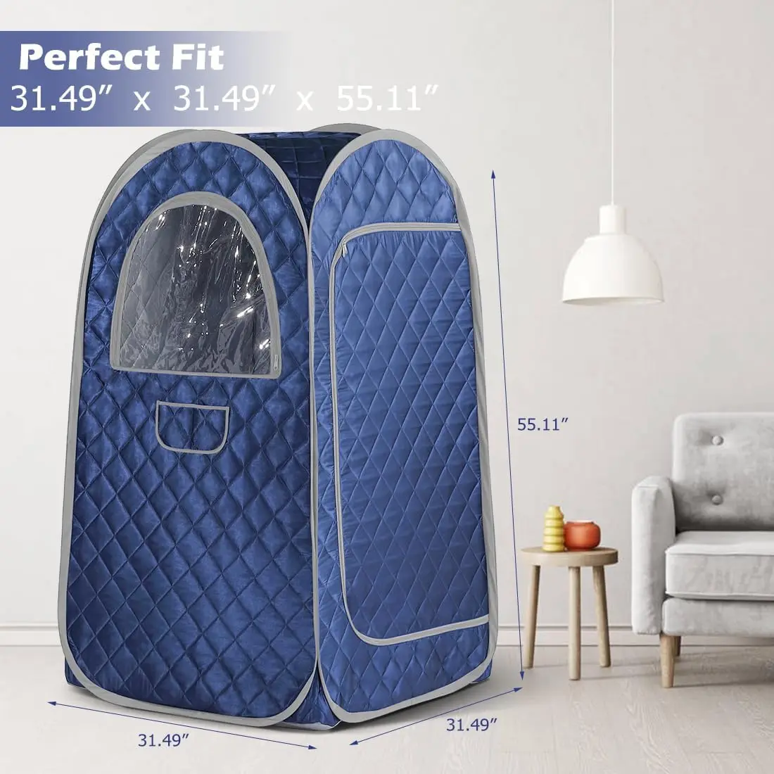 Portable Steam Sauna Full Body Personal Home Spa Foldable Saunas Tent with 4L & 1500W Steam Generator 4