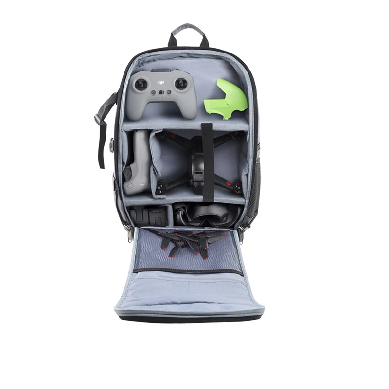 Sac à dos étanche pour drone DJI Avata et FPV porté en extérieur, vue de face