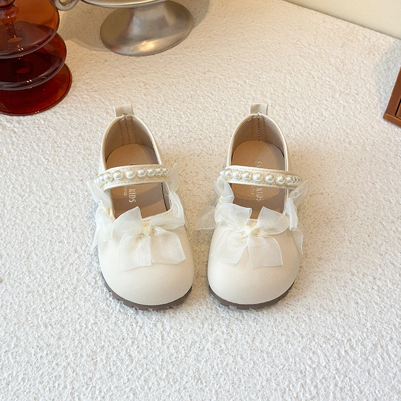 Leather Kids Ballet Flat Shoes for Girls