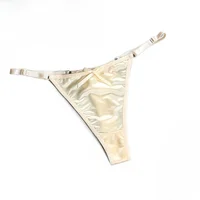 Culottes string sexy en satin doux pour femmes, taille basse avec nœud, confortables, sous-vêtements féminins 1