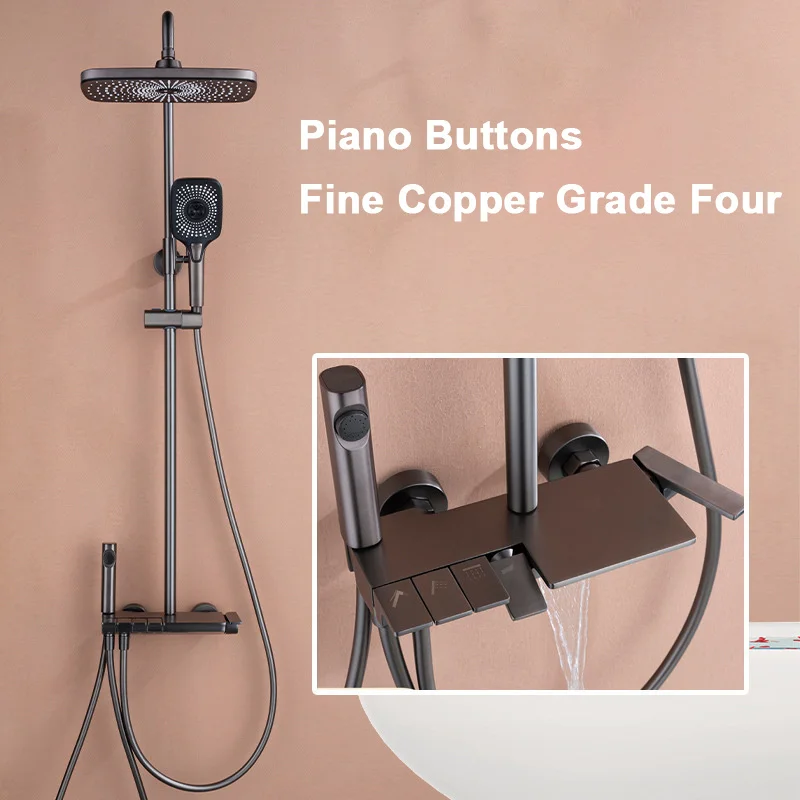 Piano Bathroom Shower System Set Shower Faucet Bathroom Shower