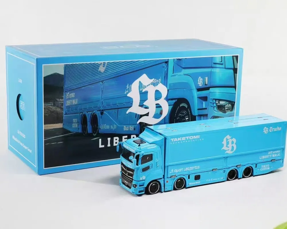 1:64 Mitsubishi FUSO container truck Transporter LBWK JDM flying