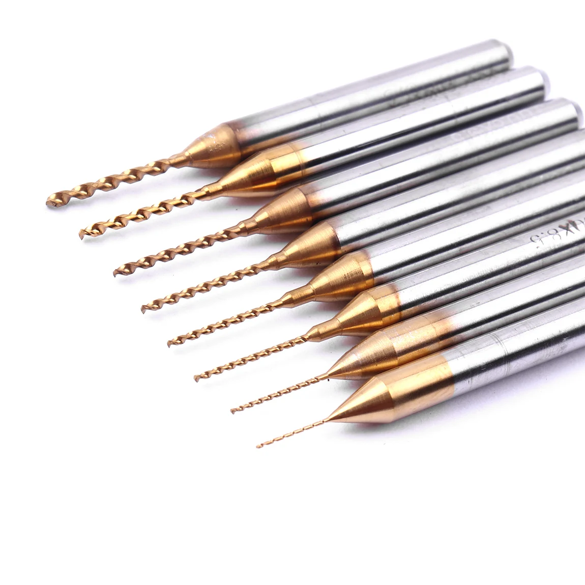8pcsset031mmCarbideMicroDrillBits3175mmShankTungsten