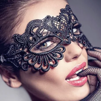 Donne sexy pizzo nero floreale maschera per gli occhi mascherata prom maschera per il viso principessa regina trucco per feste cosplay discoteca maschera di pizzo oggetti di scena
