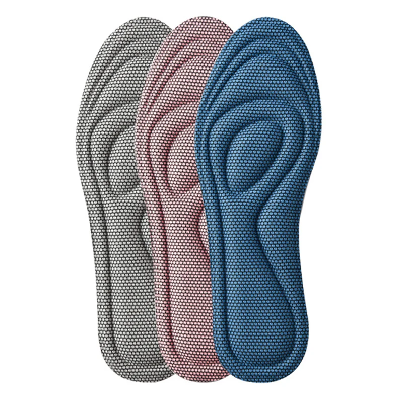 Shock absorbing Insoles 4D Memory Foam Orthopedic Insoles Soft Sweat