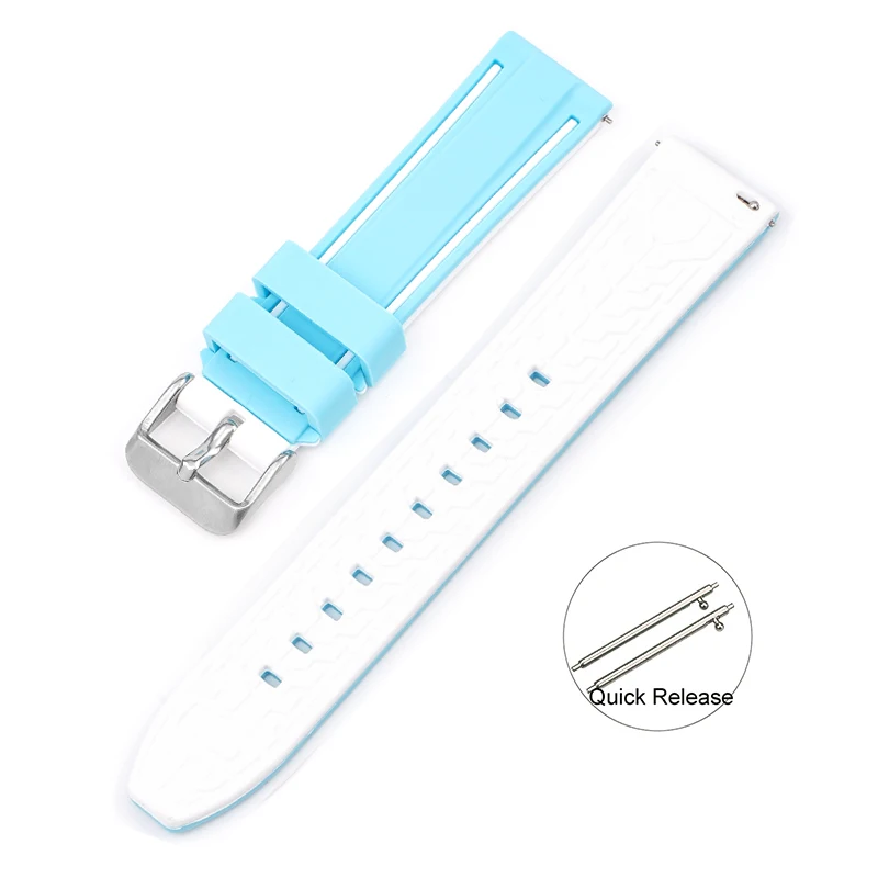 Premium Waterproof Soft Silicone Sport Watchband - Durable Replacement Strap