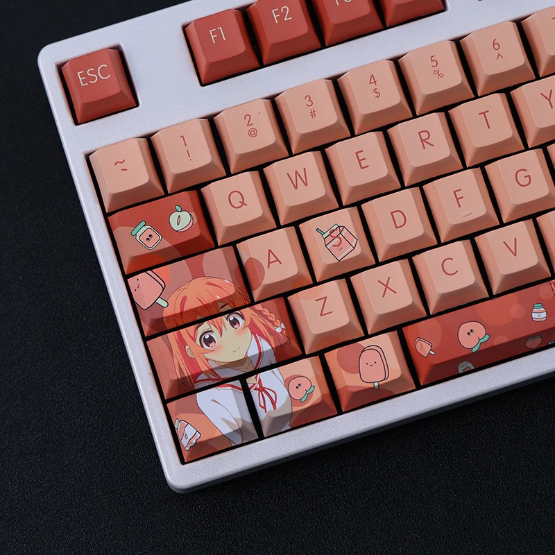 Chaves Conjunto Pbt Tintura Subbed Keycaps dos Desenhos Animados Anime Gaming Key Caps Cherry Perfil Keycap para Alugar Namorada Sakurasawa Sumi 108 - Imagem 2