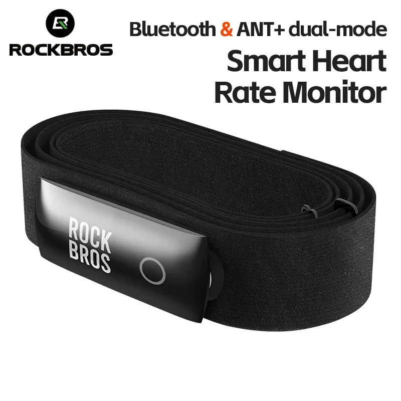 Датчик сердечного ритма ROCKBROS H828, Bluetooth 4,0 ANT +, улучшенный, срок службы батареи 50 часов, водонепроницаемый, для велокомпьютера Garmin Wahoo GPSPORT