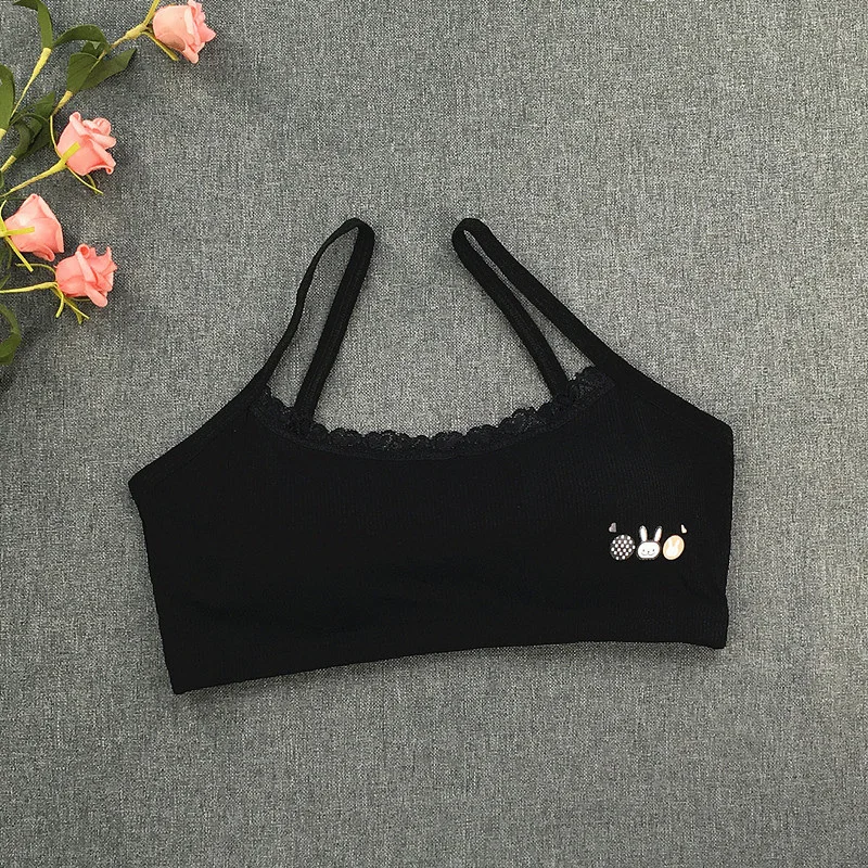 Simple cute black sports bra primark crop top no padding Size 8