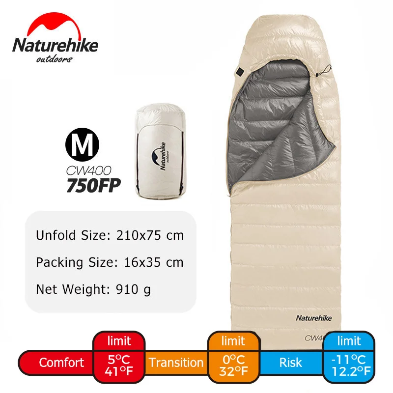 dormilocos saco dormir Naturehike CW400 sacos de dormir saco de dormir  ultraligero camping ligero impermeable bolsa