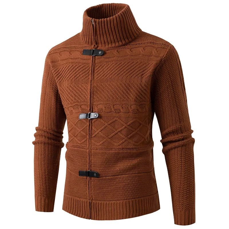 

Autumn/Winter Fashion Black semi-turtleneck For Men Classic Walk Leisurely With Pullover Sweater Base