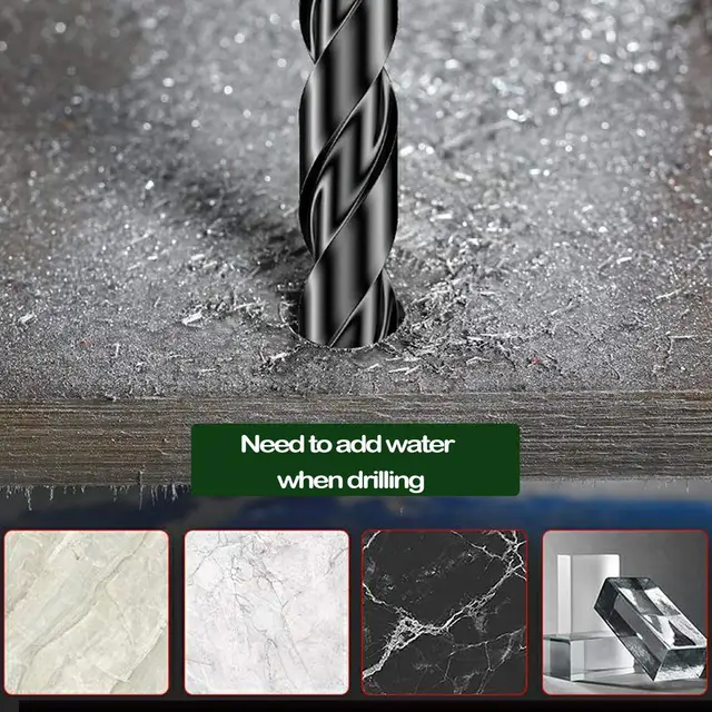 Black Masonry Drill Bits Concrete Drill Bit Ceramic Tile Drill Bit Set Tungsten Carbide Tipped for Concrete Brick Glass Wood 5