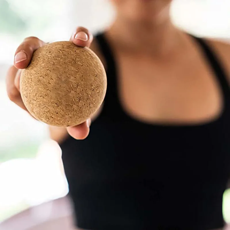 Natural Cork Massage Ball Fascia Cork BallMuscle Massage Tension Relief Back Pain Muscle Trigger Point Fitness
