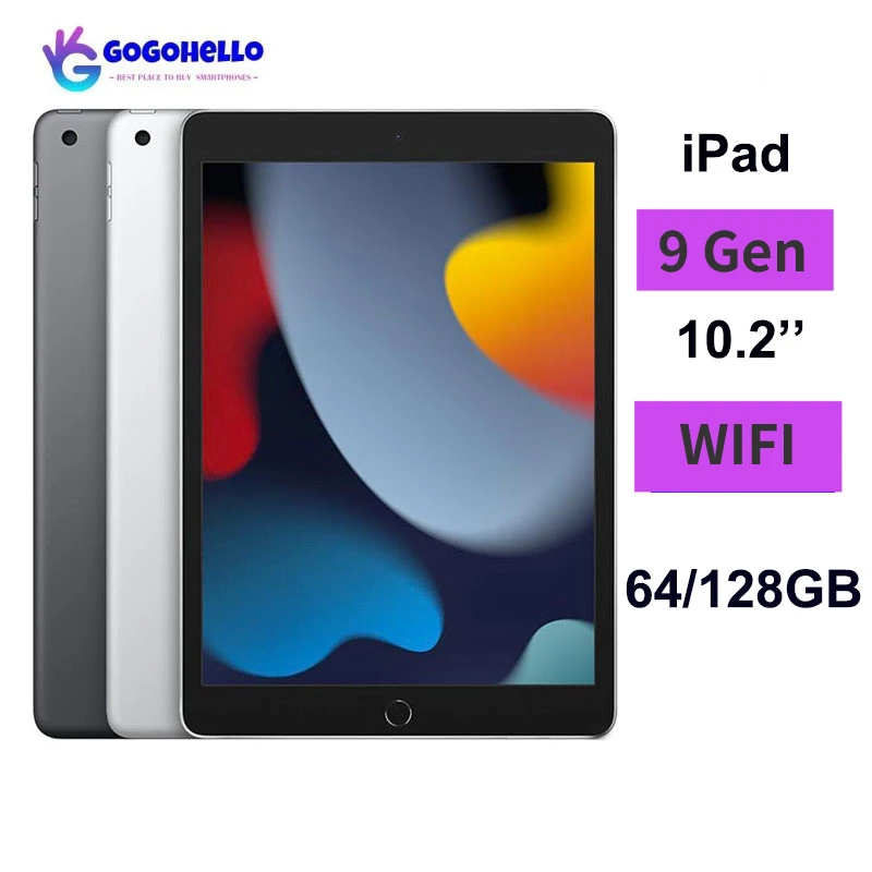 

95% New Original Apple iPad 10.2 2021 Unlocked iPad 9th Gen Wifi 64/128GB 10.2 inch A13 Bionic Retina IPS LCD iPadOS 15 Tablet