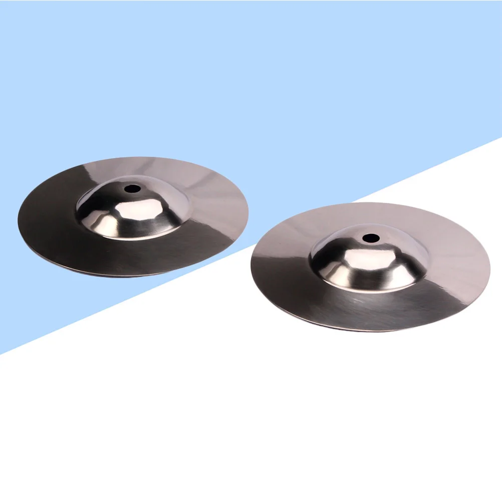 2pcs Beginner Cymbal Durable Drum Melodious Percussion Accessories Gong Metal Sound Tablets Crash High Hardness Fine Grinding