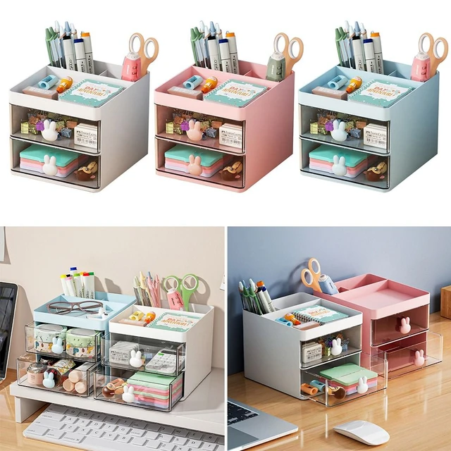 New Desk Storage Drawers Organizer Multi-functional Desktop Box with Pen  Holder Office Home Storage Cabinet - AliExpress