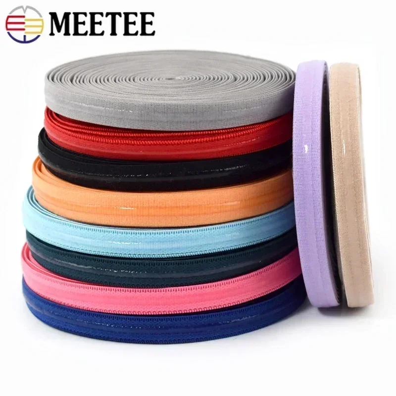 5/10/20M 10mm Non-slip Elastic Bands for Underwear Bra Silicone Strap Rubber Stretch Ribbon DIY Garment Sewing Accessories