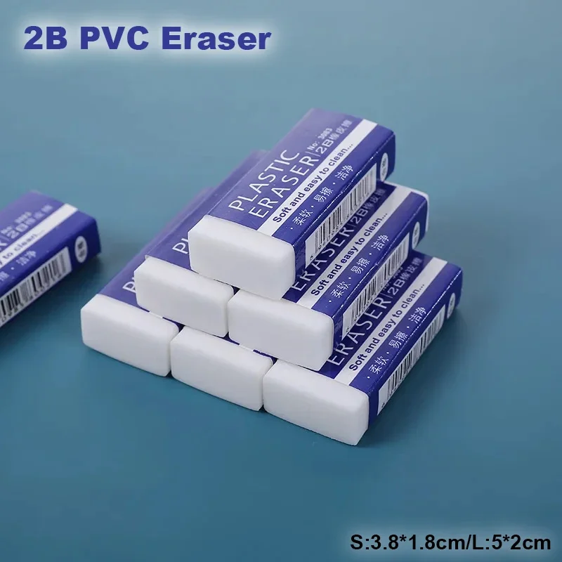 Pencil Eraser 5/1Pcs 2B PVC Eraser Clean and Mess Free Student Exam Sketch Cute Soft Rubber Eraser Office School Drawing Stationery Supplies