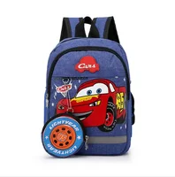 Disney Kids Boys Girls 95 Car Backpack Schoolbag Kindergarten Bags Child Cartoon Travel Plush Toy Backpacks Gift 1