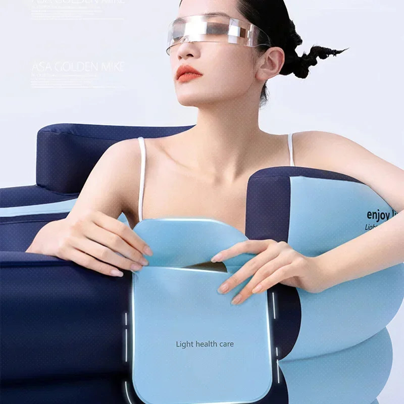 Soaking tub adult heightened PVC folding children's bath household inflatable bathtub adult bathing bucket thickened bathtub