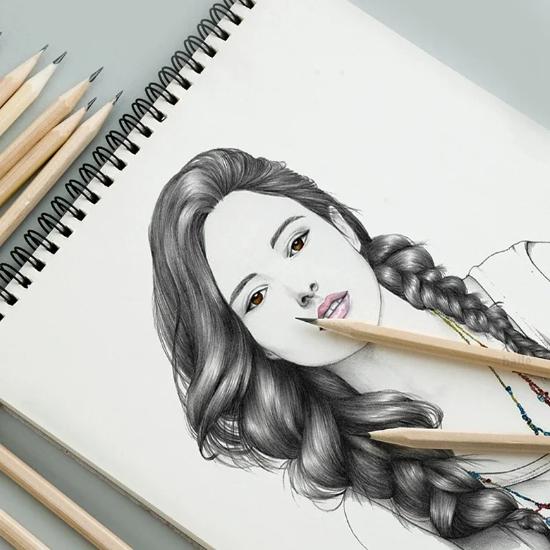 100 قطعة/الوحدة HB قلم رصاص مسدس طبيعي أقلام خشبية...