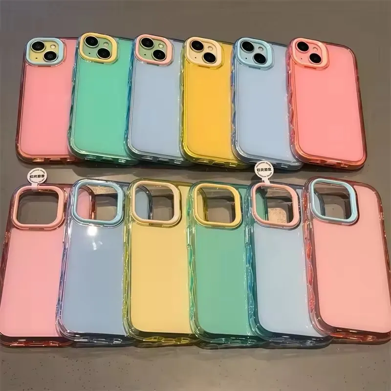 Vibrant Dual-Tone Shockproof Silicone Protective Phone Case