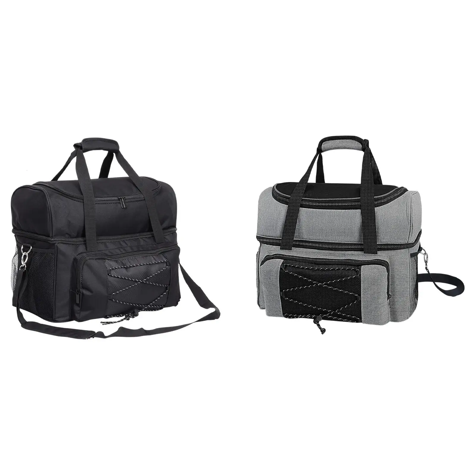 2 Ball Bowling Bag Bowling Tote Double Layers Oxford Cloth Padded Ball Holder Organizer for Training Travel Outdoor Sports