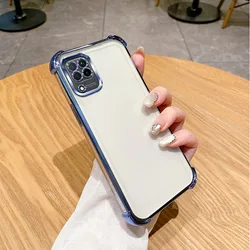 Shookproof Plating Back Cover with Reinforced Corners for Enhanced Protection (4jfs blue)