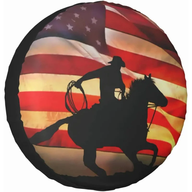

Чехол для запасной шины America Horse, водонепроницаемый пыленепроницаемый универсальный чехол для трейлеров, домов на колесах, джипов, кемперов, путешествий 14 15 16 17 дюймов