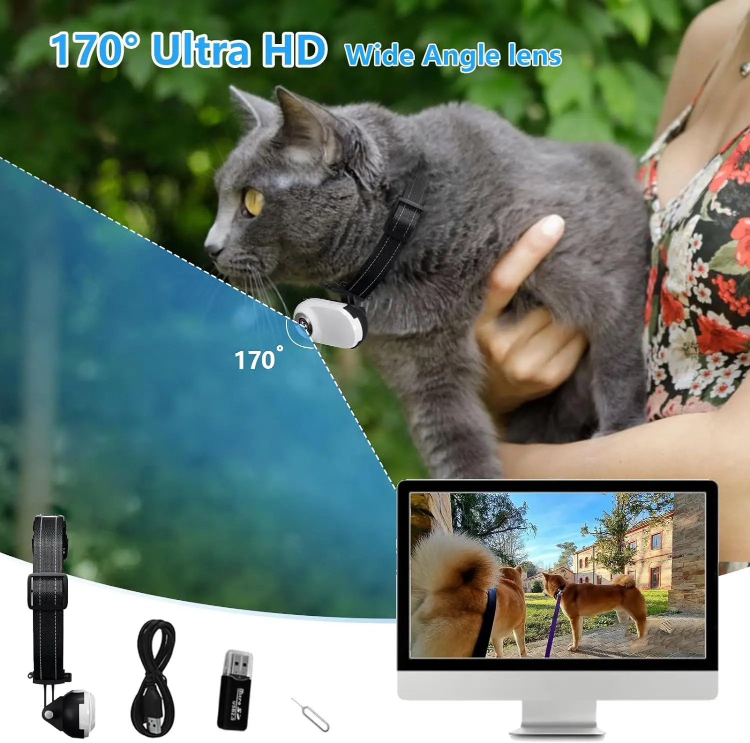 Mini Caméra Sport 4K 30fps Étanche 30m avec Accessoires