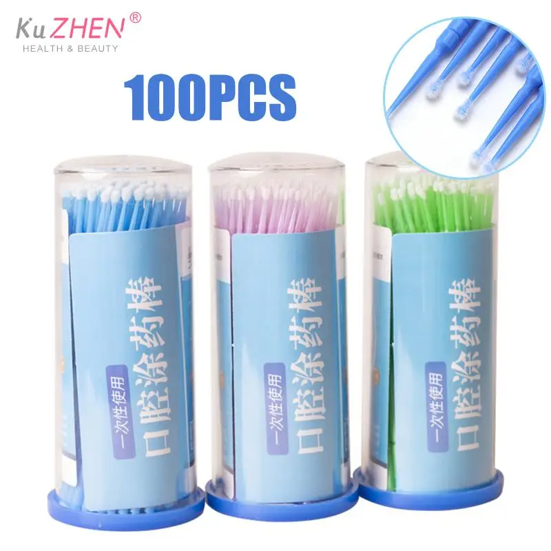 100PCS/Bottle Dental Disposable Micro Brushes Applicators Micro Brush Dentistry Odontologia Extension Tools Dentist Materials