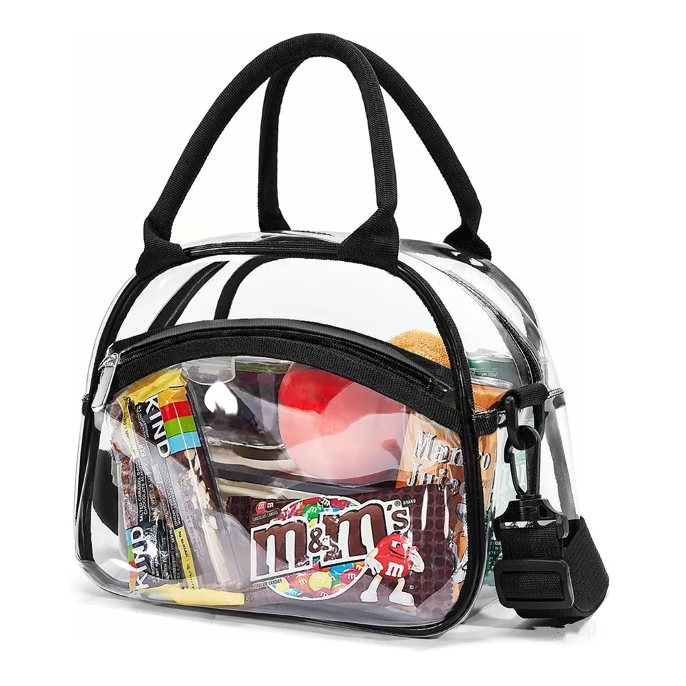 Zipper Transparent Crossbody Bag Waterproof Large Capacity Clear Shoulder Bag with Adjustable Strap PVC PVC Storage Bag 1