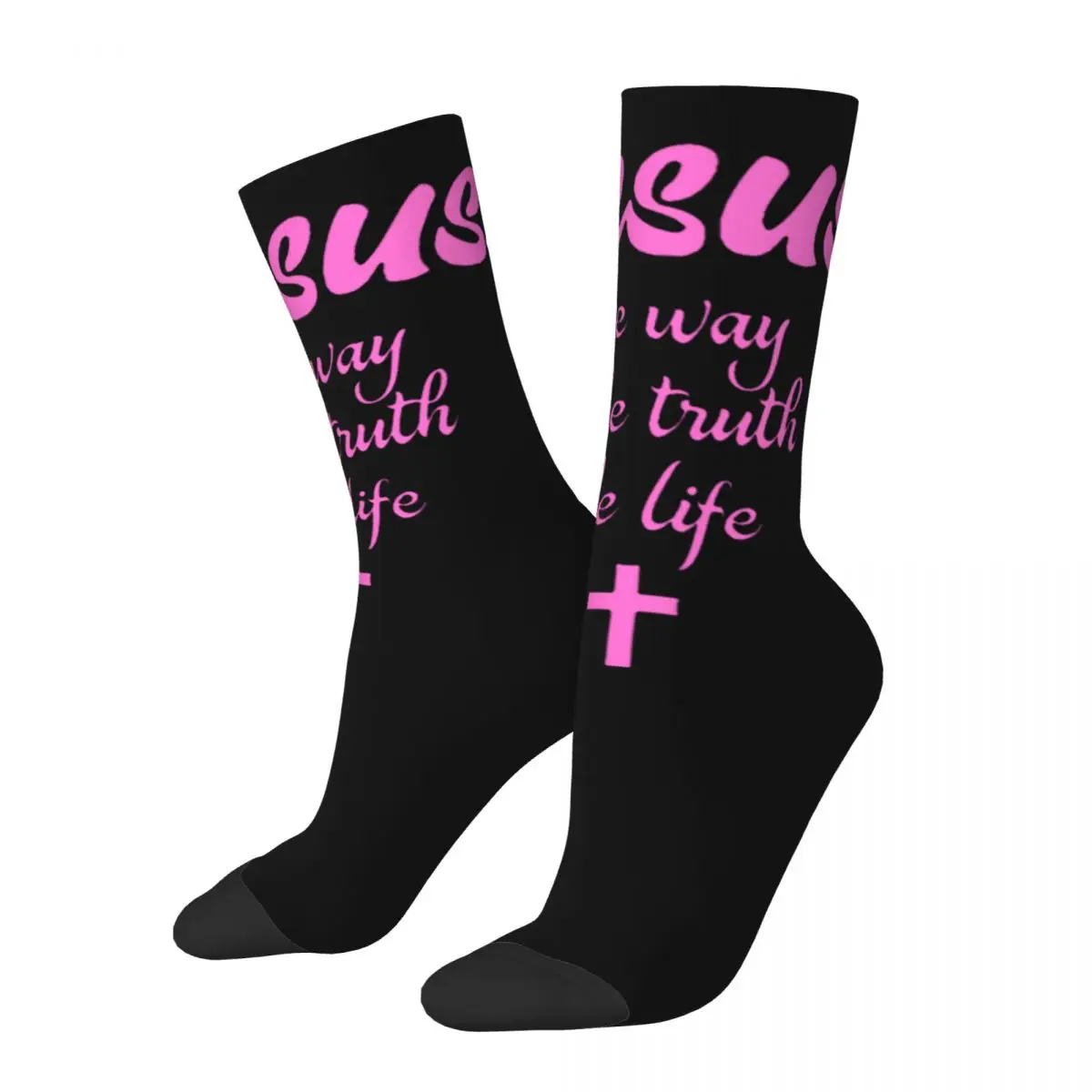 

New Unisex Socks Jesus The Way The Truth The Life Accessories Super Soft Graphic Socks All Seasons