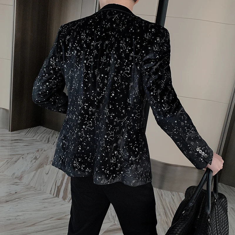 Sequin Design Men Blazers Singer DJ Stage Suit Jacket Wedding Business Casual Dress Coat 2021 Blazer Masculino Veste Homme 3