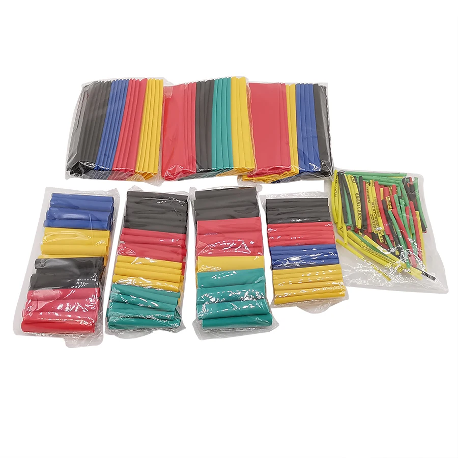 328Pcs Heat Shrink Tube Kit Assorted Cable Shrinkable Insulation Sleeve Polyolefin Heat Shrinking Tubing