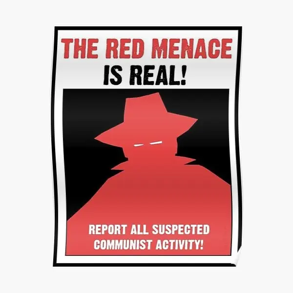 

The Red Menace Propaganda Poster Vintage Picture Decoration Art Print Funny Painting Home Wall Room Mural Decor Modern No Frame