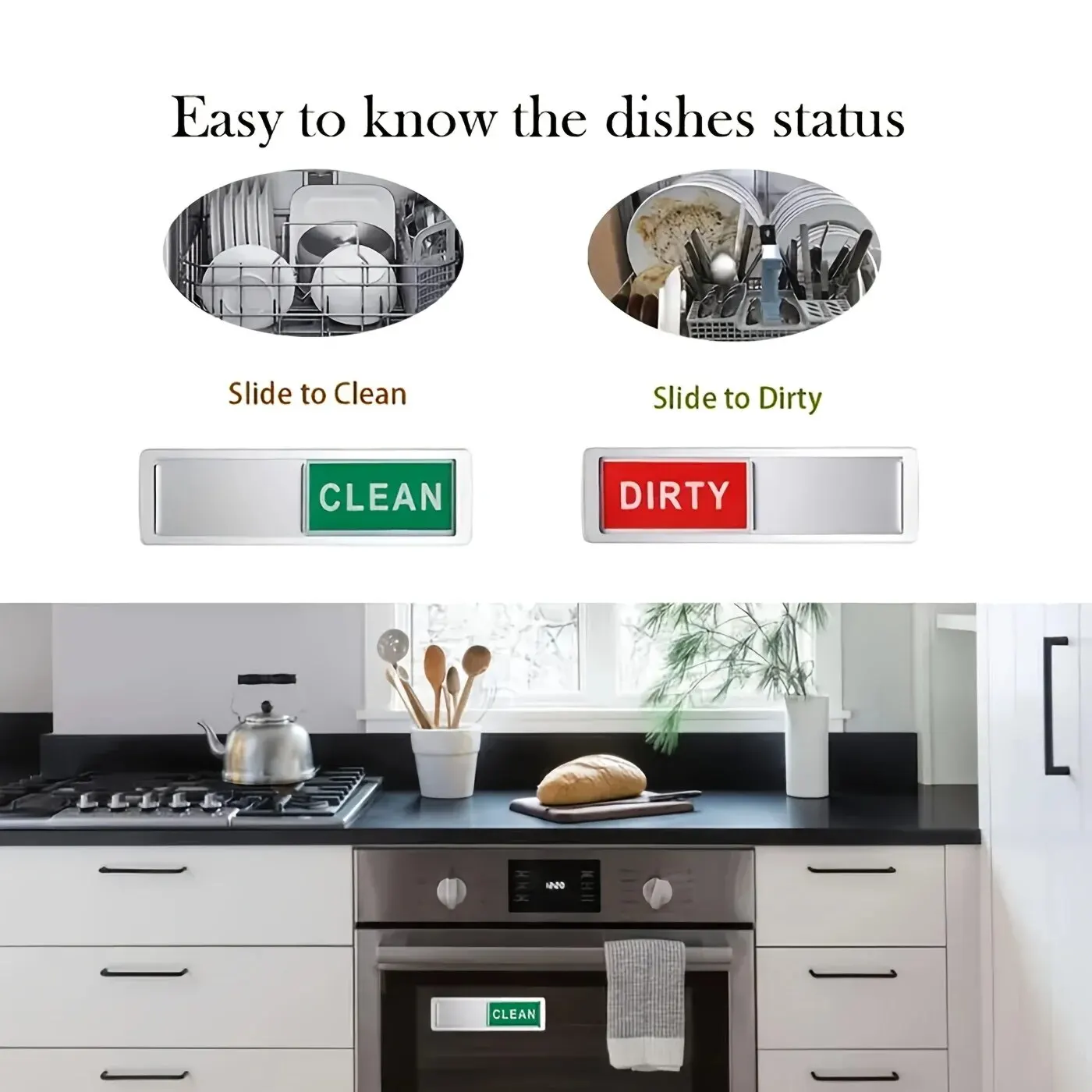 1 PCs Dishwasher Magnet Clean Dirty Sign for Dishwasher Or Refrigerator Magnetic Clean Dirty Magnet Indicator Marker magnetic fridge magnets,magnetic fridge stickers,refrigerator decor,dishwasher magnet