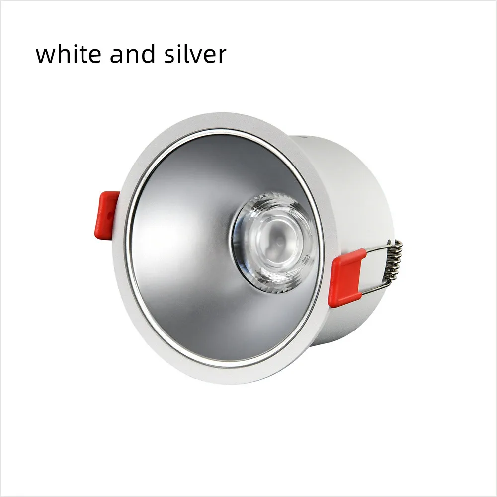 Round Anti-Glare LED COB Recessed Downlight 7W 9W 10W 12W 15W 18W Dimmable 110V 220V Ceiling Light Spotlight for Indoor Lighting low voltage downlight LED Downlights