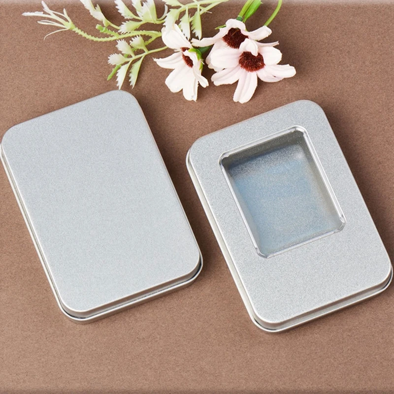 Playing Card Box Trading Card Case Storage Can Organizer Empty Metal Box for Gaming Cards