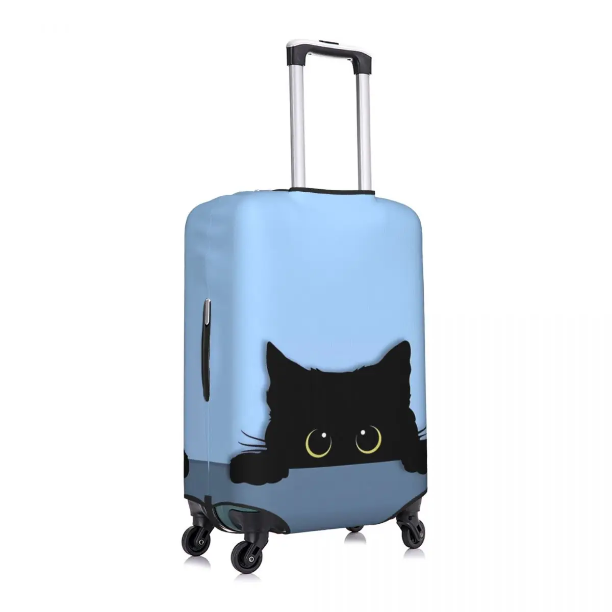 Cute Black Cat Suitcase Cover Holiday Animals Print Useful Luggage Case Business Protection 3