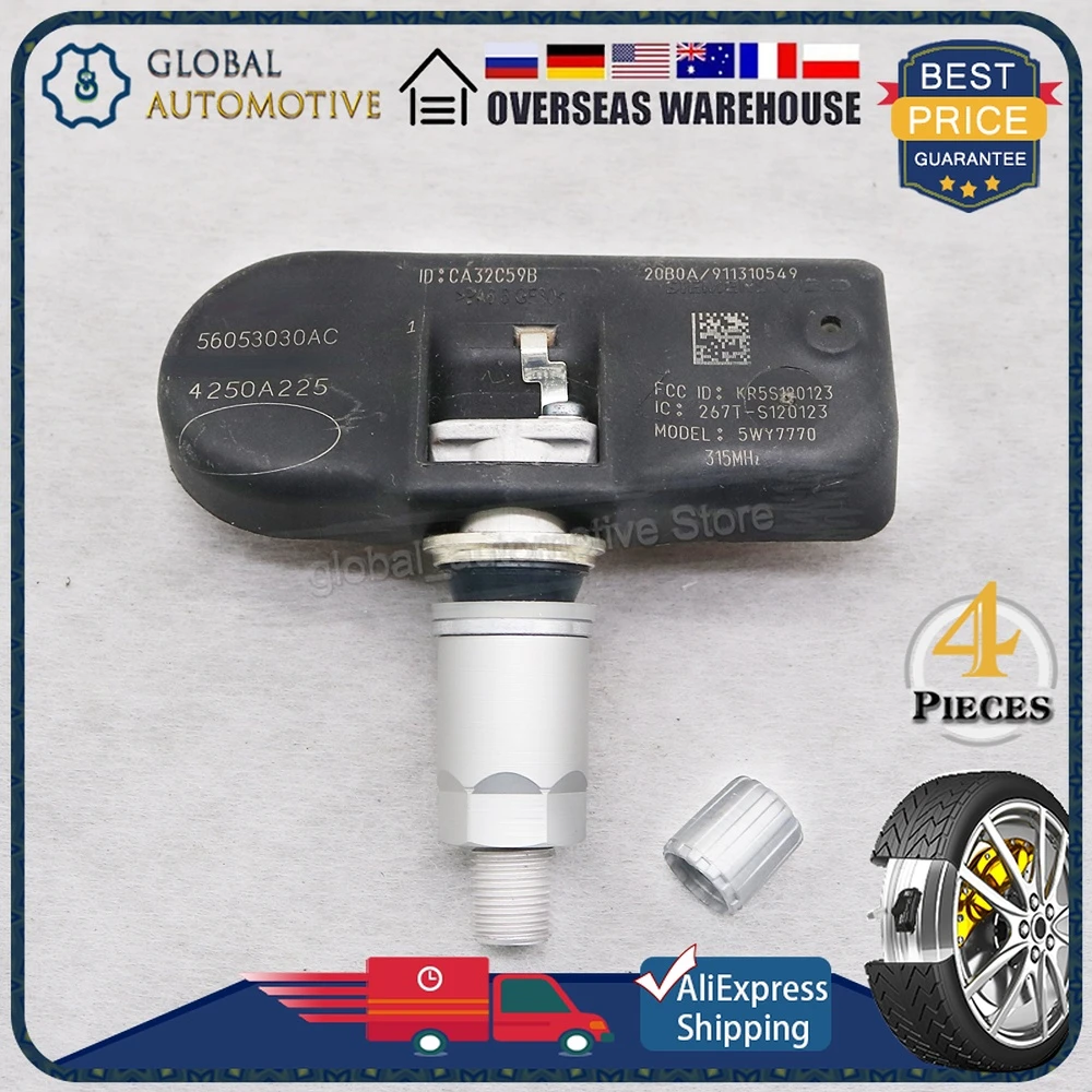 4 Ʈ 56053030AC Ÿ̾ з ͸ ý 315MHz TPMS, ũ̽ 긵  Į  ̾ 2007-2010