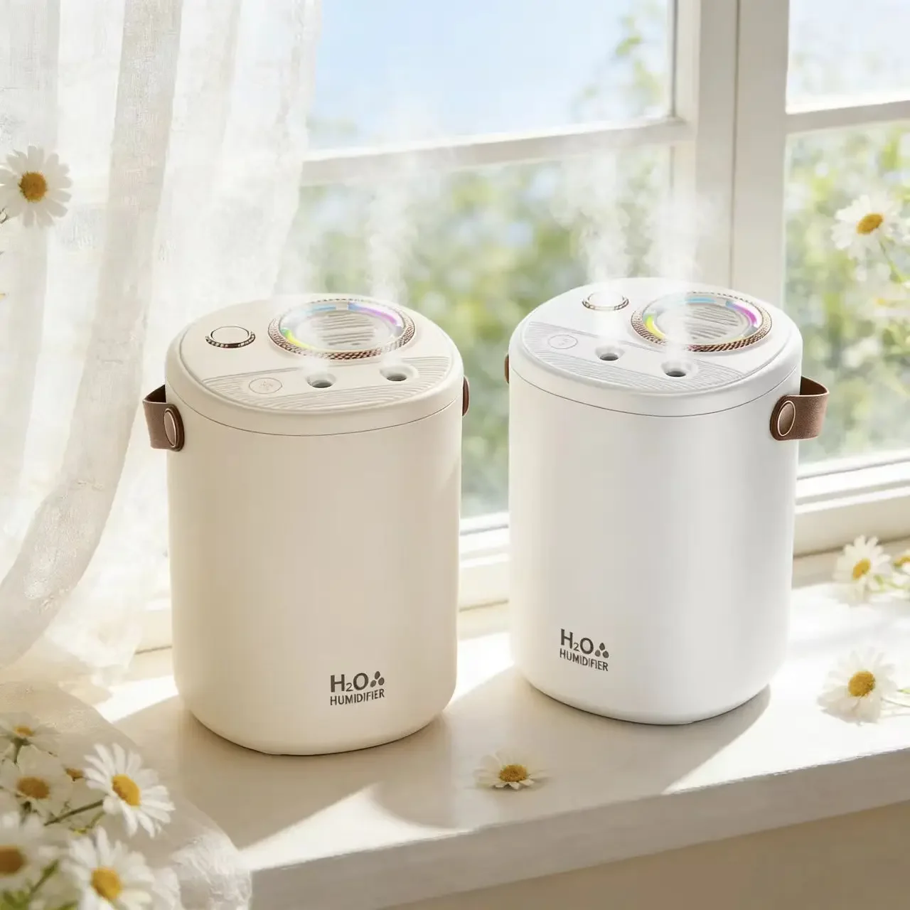 1L Portable Household Humidifier Silent Lightweight Humidifier with Colorful Night Light for Bedroom Living Room Baby Room 5